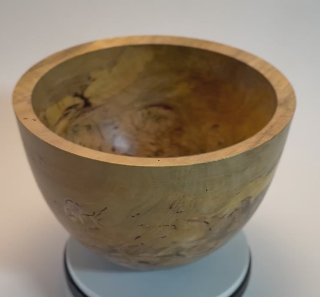 #1789 Wormy Magnolia Burl Wooden Bowl  12 1/2" X 9 1/4"  magnolia bowl wooden bowl wood bowl