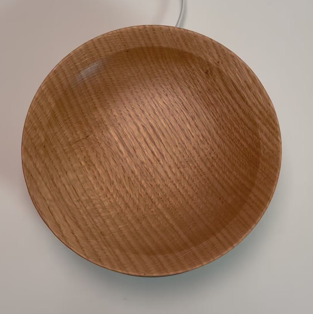 #2562 Quartersawn Red Oak Wooden Bowl  10 1/8" x 1 3/4"