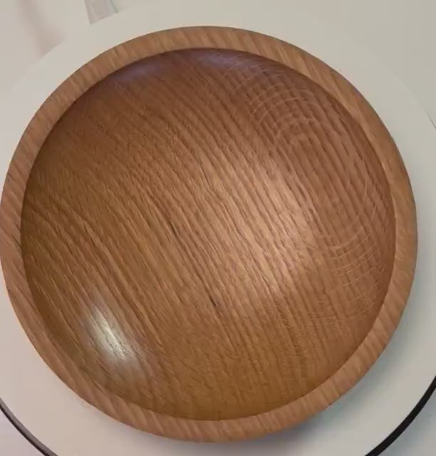 #2043 Small Quartersawn White Oak Wooden Bowl  7 1/8” X 1 5/8”