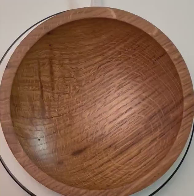 #2070 Quartersawn White Oak Wooden Bowl  8 1/2" x 1 3/4"