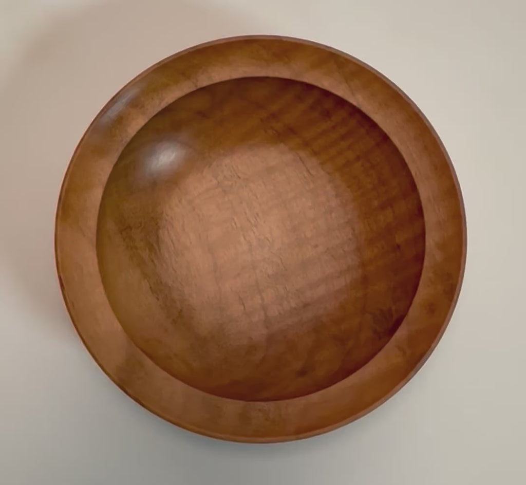 #2649 Fiddleback Maple Wooden Ring Dish  (4 3/8" x 1 1/8")