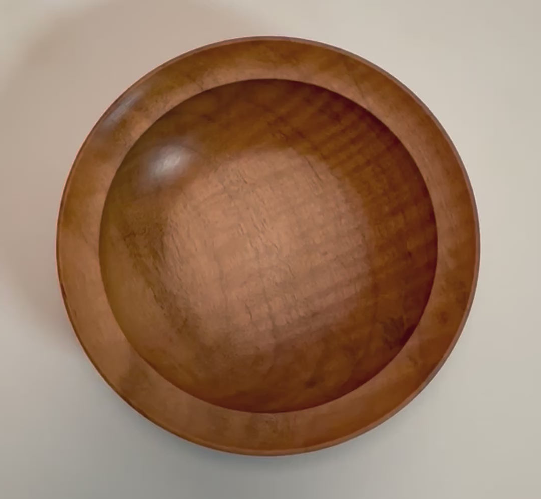 #2649 Fiddleback Maple Wooden Ring Dish  (4 3/8" x 1 1/8")