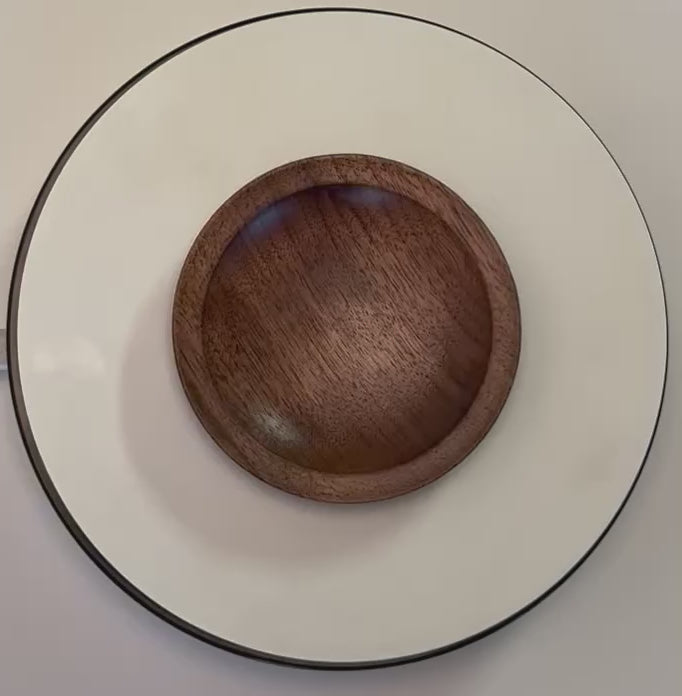 #2501 Black Walnut Ring Dish   5" x 3/4"