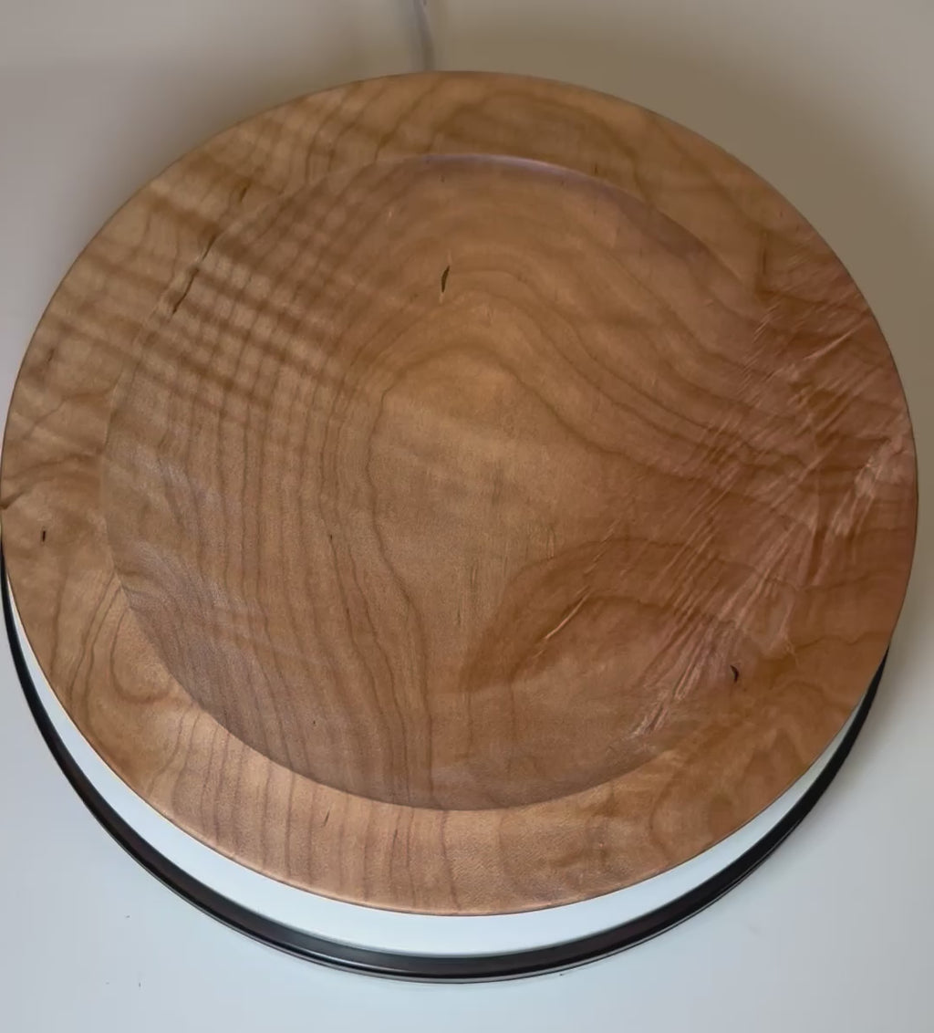 #2698 Tiger Maple Shallow Wooden Bowl  (9 1/8" x 1 1/4")