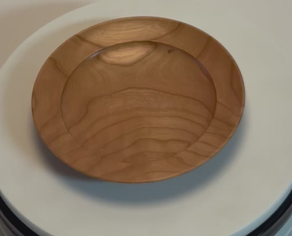 Curly Wild Black Cherry Wooden Ring Dish  #2726  (6 1/8 x 7/8")