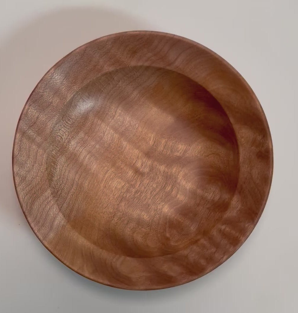 #2610 Quilted Big Leaf Maple Wooden Ring Dish  4 3/4" x 1"