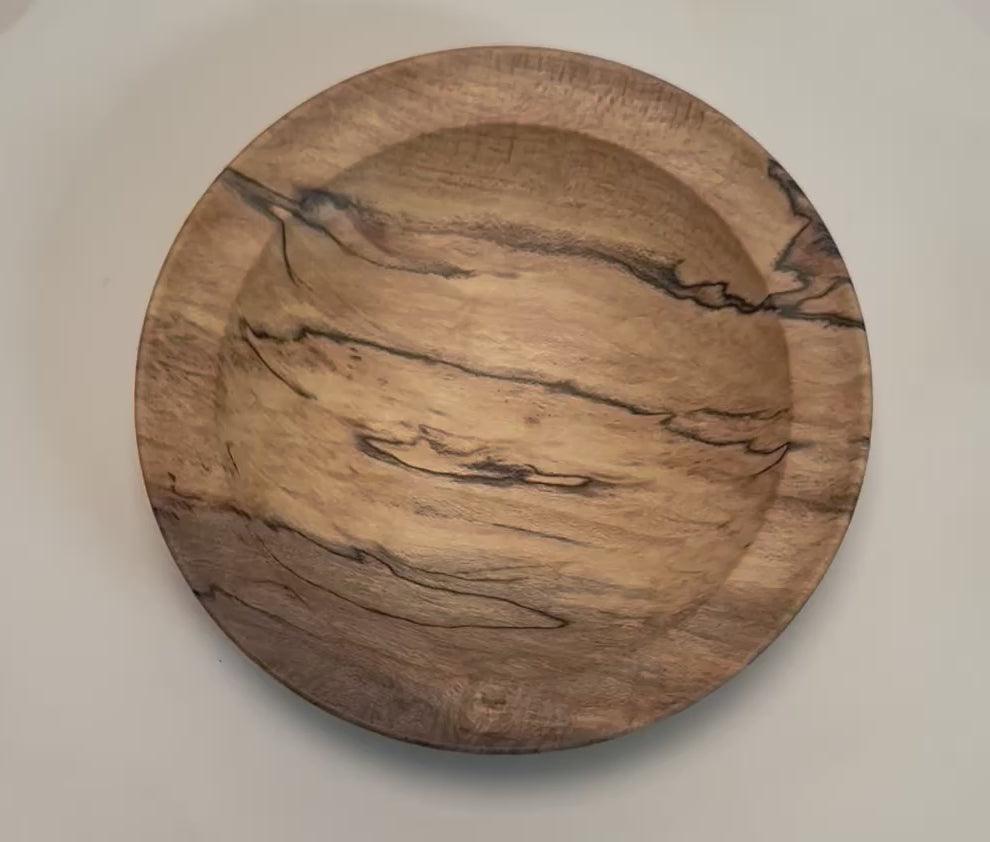 #2590 Spalted Hackberry Wooden Ring Dish  4 7/8" x 1"