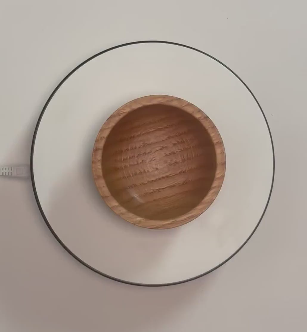 #2338 Small Quartersawn Red Oak Wooden Bowl  4 7/8" x 2"