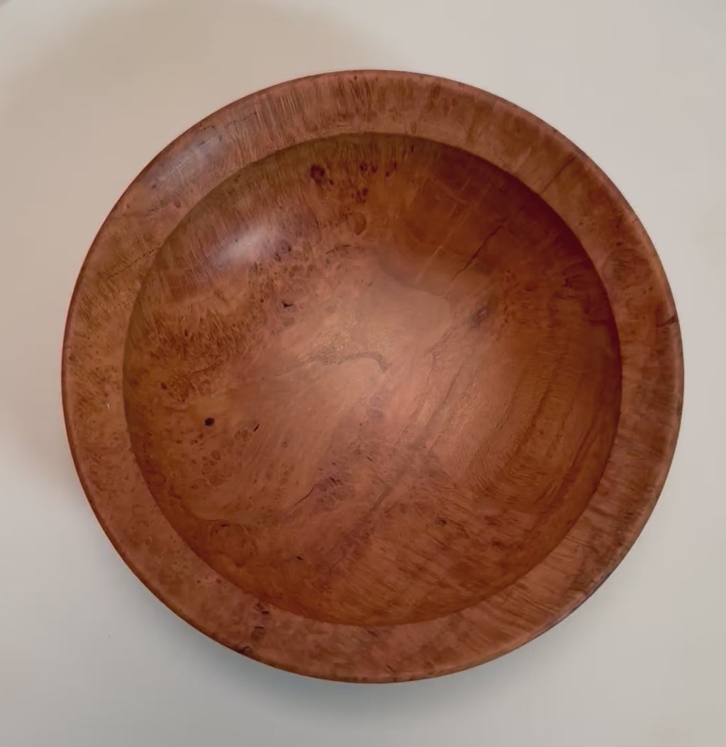 #2612 Wild Black Cherry Burl Wooden Bowl  4 3/4" x 1 3/8"