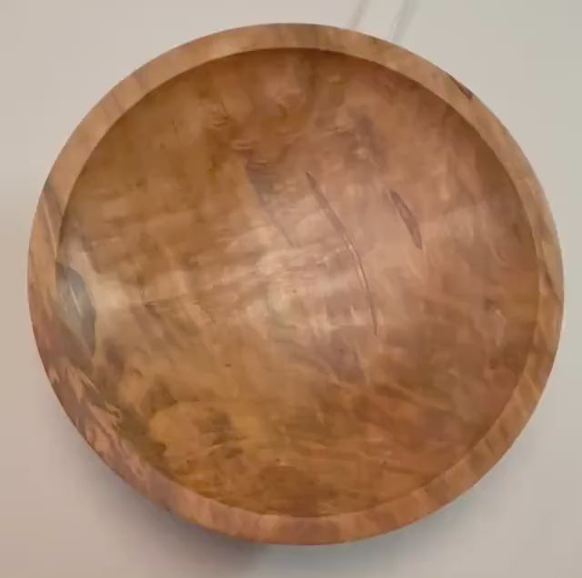 #2155 Quilted Ambrosia Maple Wooden Platter  12" x 2"