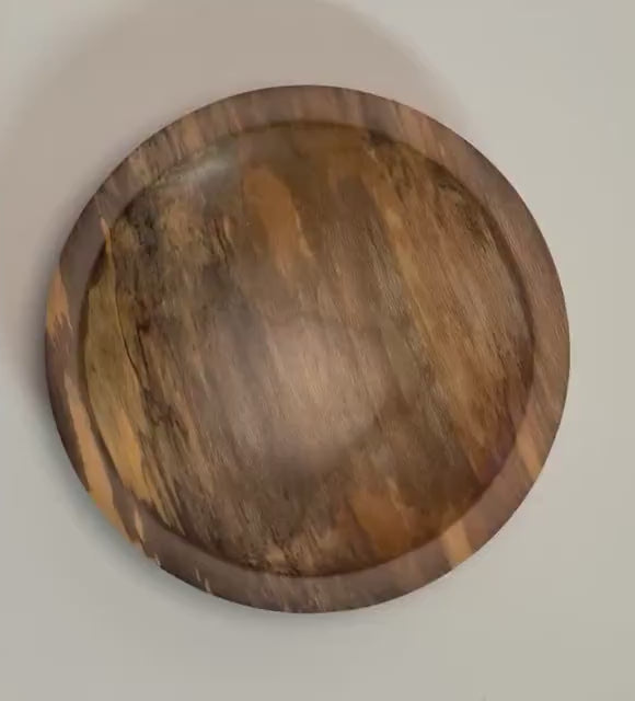 #2206 Small Spalted Sweet Gum Wooden Jewelry Dish  4 3/4" x 7/8"  Wooden Ring Dish