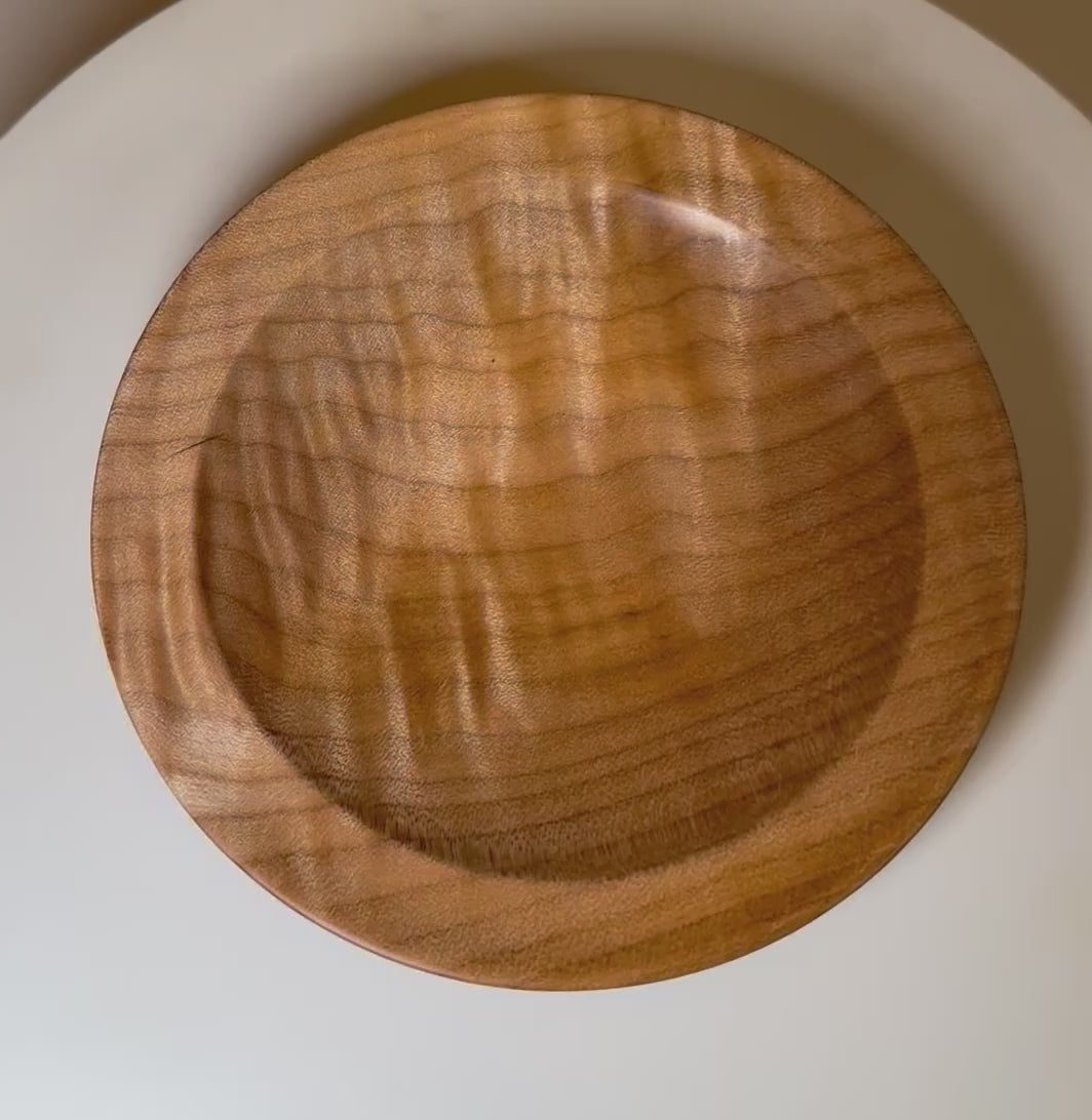 #2696 Quilted Big Leaf Maple Wooden Ring Dish  (5 1/2" x 3/4")