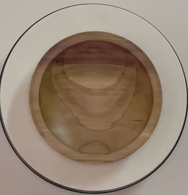 #2446 Rainbow Tulip Poplar Wooden Bowl  6 1/2" x 1 1/4"