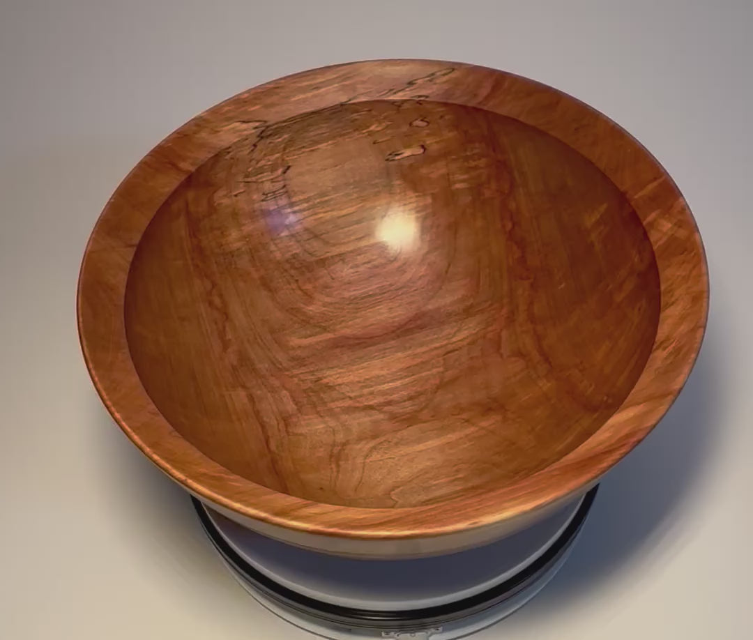 #2839 Spalted River Birch Wooden Fruit and Salad Bowl  (11 3/8" x 4 5/8")