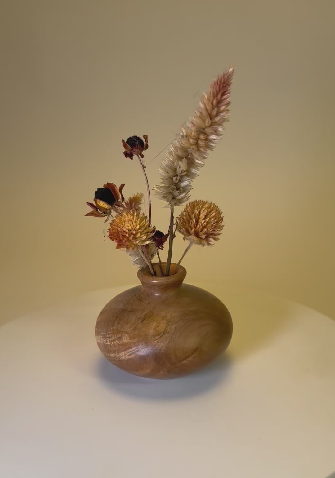 Video showcasing big leaf maple burl weed pot from Pacific Northwest with beautiful figure and polished stone-like surface