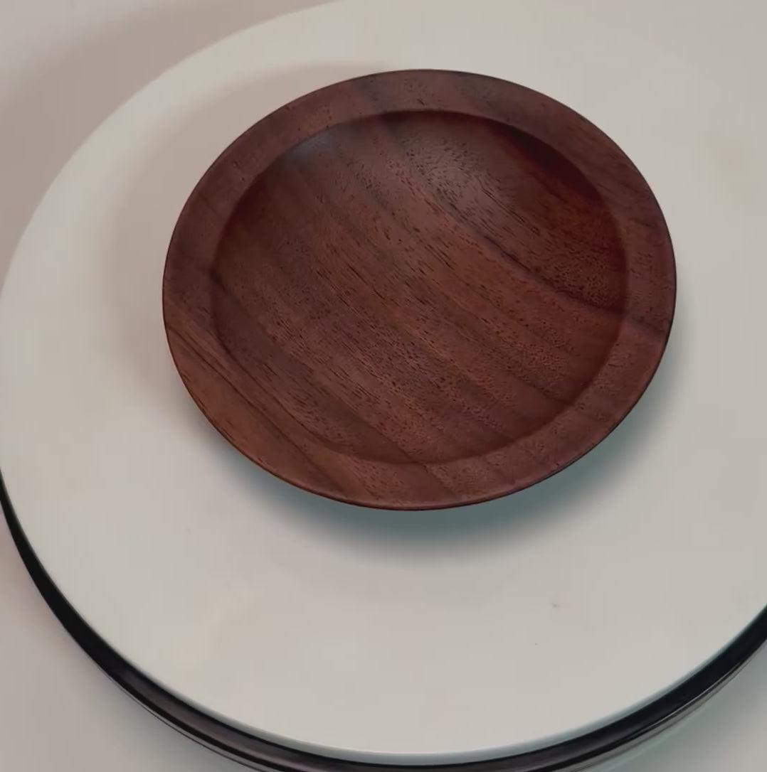 #2539 Wild Black Walnut Wooden Ring Dish  5 3/8" x 1"