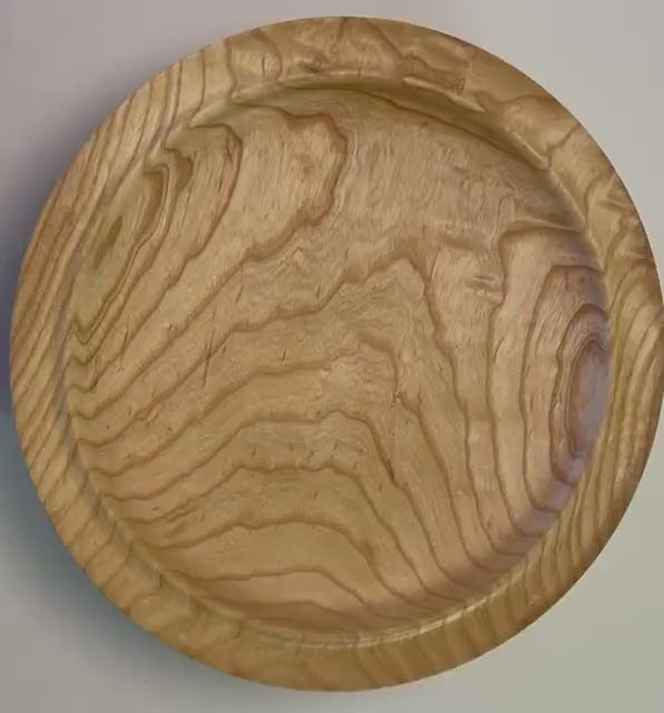 #2113 Ash Wooden Platter  12 3/4" x 1 1/4"