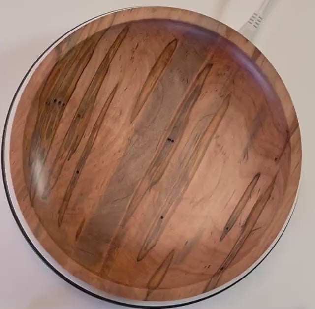 #2184 Ambrosia Maple Shallow Wooden Bowl  (8 5/8” x 1 3/8”)