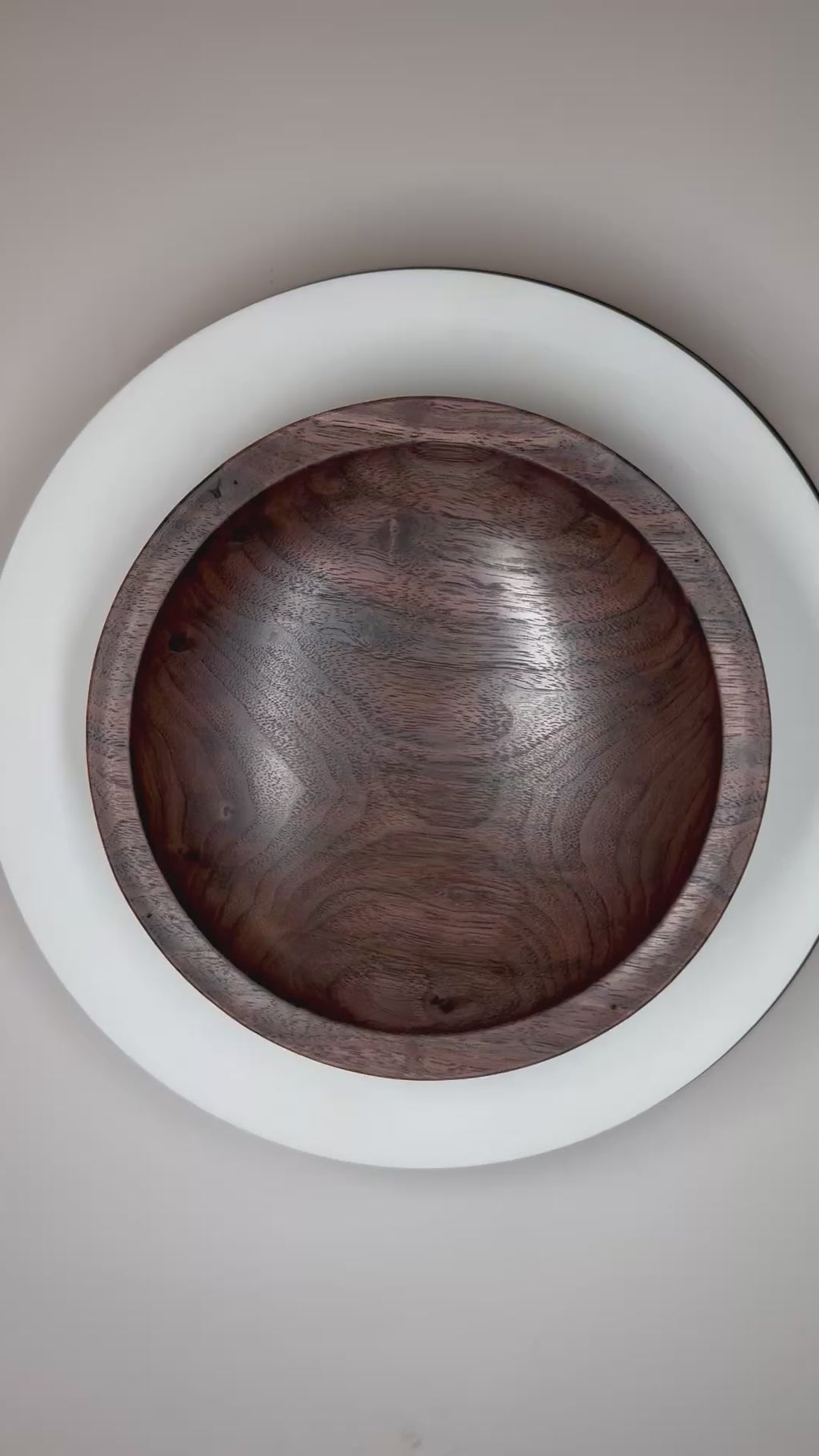 #2450 Small Wild Black Walnut Wooden Bowl  6 1/2" x 1 1/2"