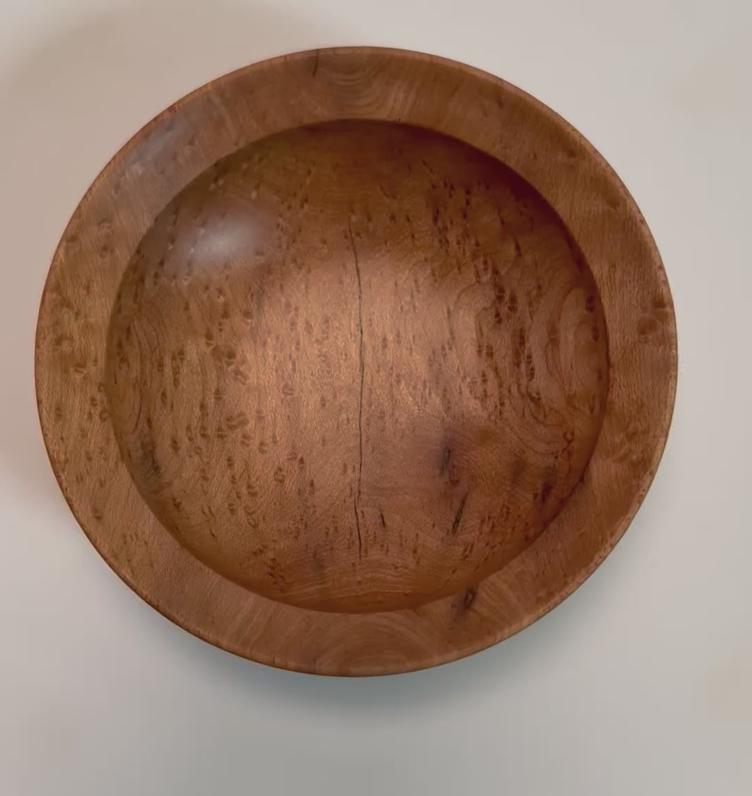 #2631 Small Birdseye Maple Wooden Ring Dish  4 5/8" x 1 3/8"