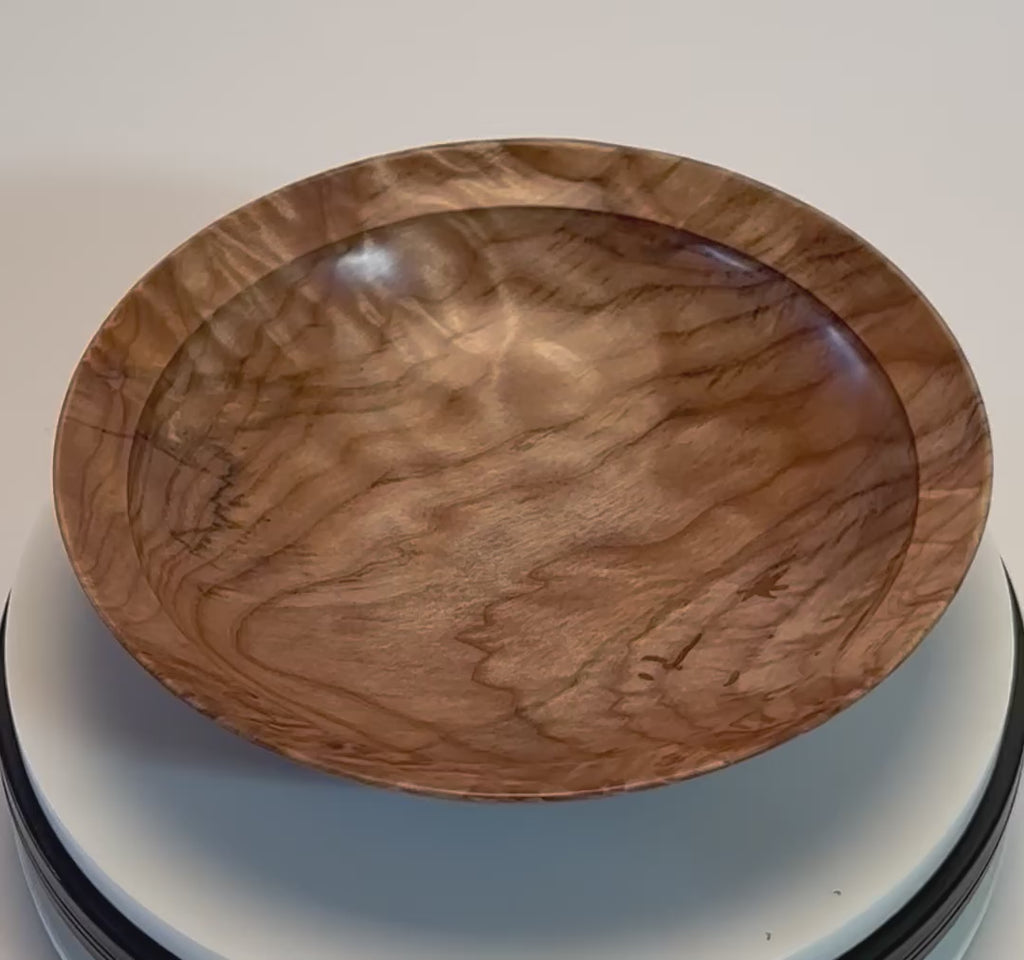 #2732 Quilted Big Leaf Maple Burl Wooden Bowl  (8 1/2" x 2")