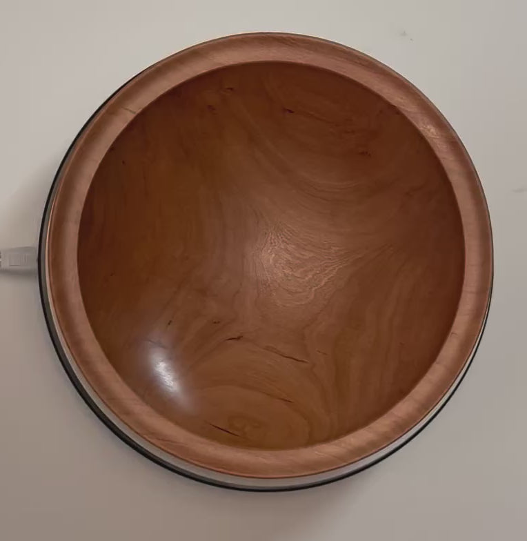 #2436 Wild Black Cherry Wooden Bowl  8 3/4" x 2"