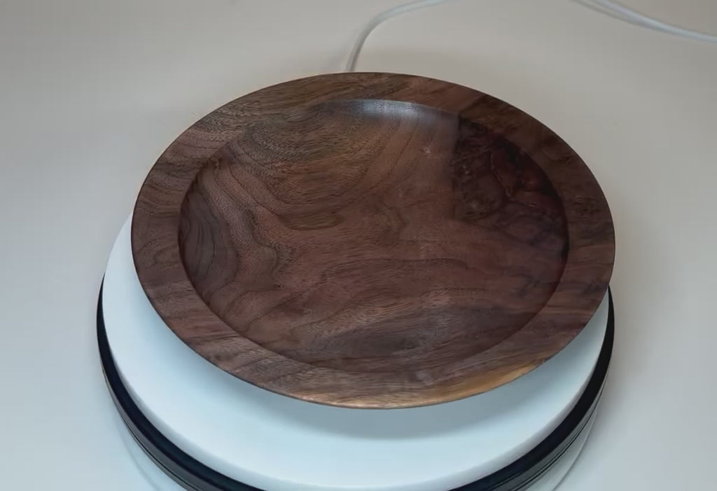 #2521 Shallow Wild Black Walnut Wooden Bowl  8 5/8" x 1 5/8"