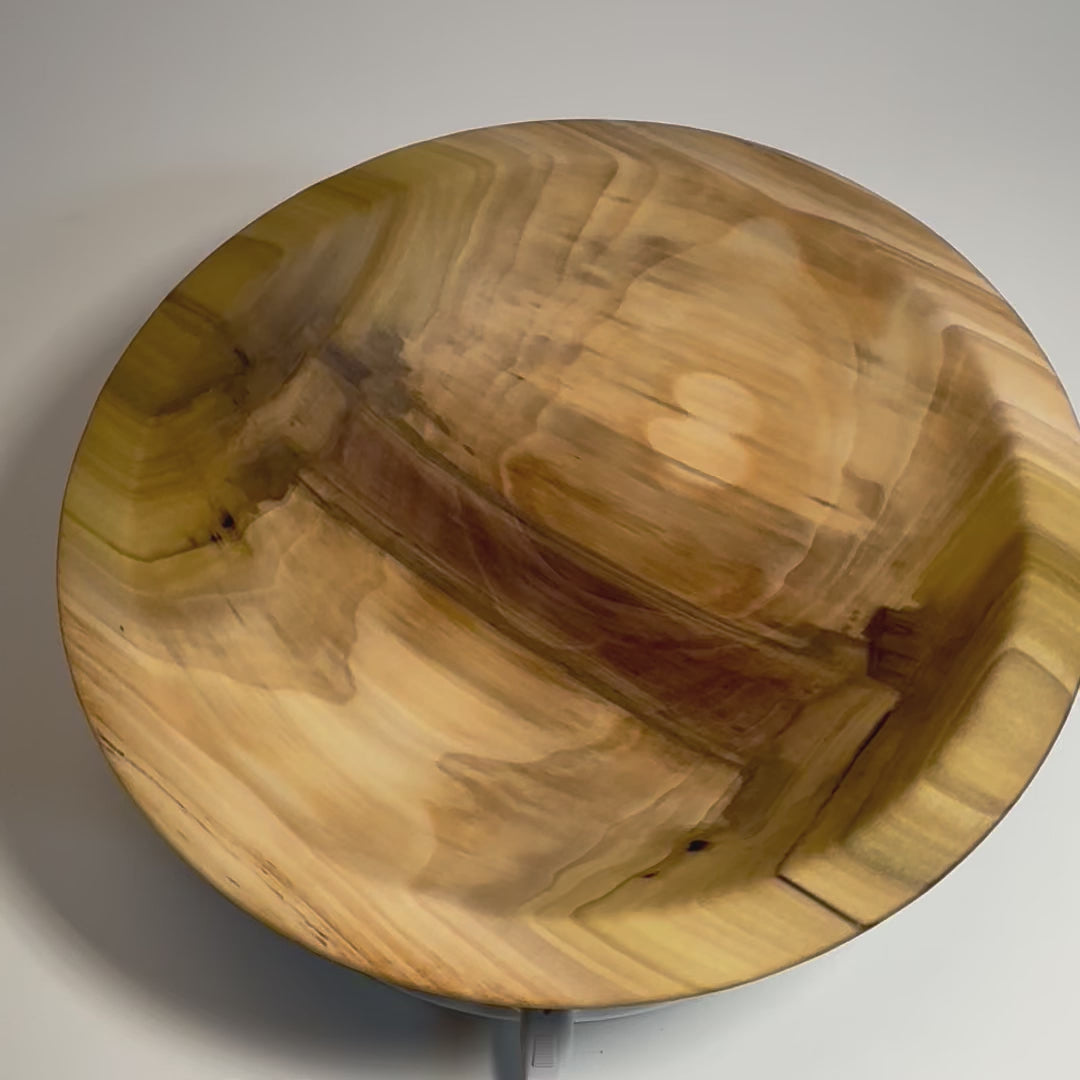 #2873 Rainbow Tulip Poplar Chopping or Dough Bowl  (11 3/8" x 2 1/2")