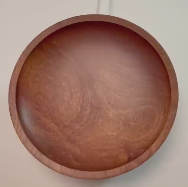 #2117 Pommele Sapele Wooden Bowl  11 3/8" x 1 7/8"