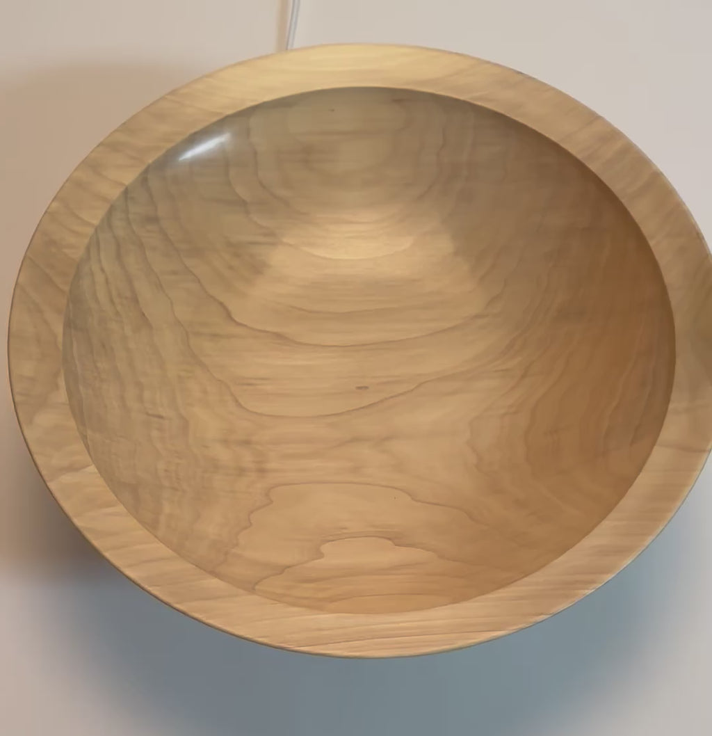 #2708 Large Curly Tulip Poplar Fruit, Salad and Dough Bowl  (16" x 3 3/8")