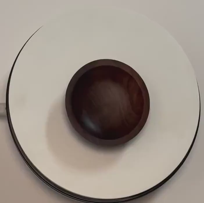 #2431 Claro Walnut Wooden Ring Dish  4 1/8" x 1"