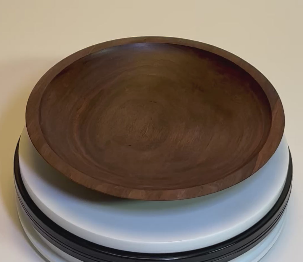 #2261 Wormy Black Walnut Shallow Bowl  9" x 1 1/2"