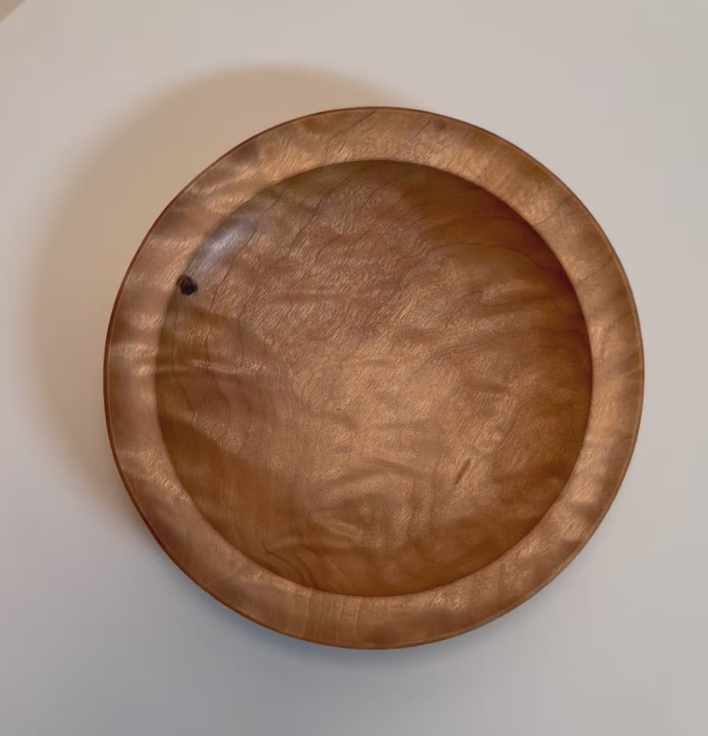 #2705 Quilted Big Leaf Maple Wooden Ring Dish  (4 1/2" x 3/4")