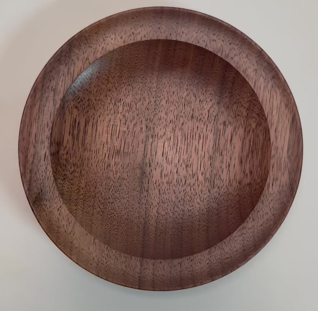 #2616 Quartersawn Wild Black Walnut Wooden Ring Dish  5 1/2" x 7/8"