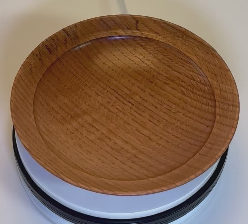 #2724 Quartersawn Red Oak Shallow Wooden Bowl  (9 3/4" x 2")