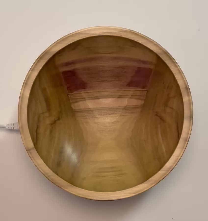 #2469 Rainbow Tulip Poplar Wooden Bowl  9 1/2" x 2 1/2"