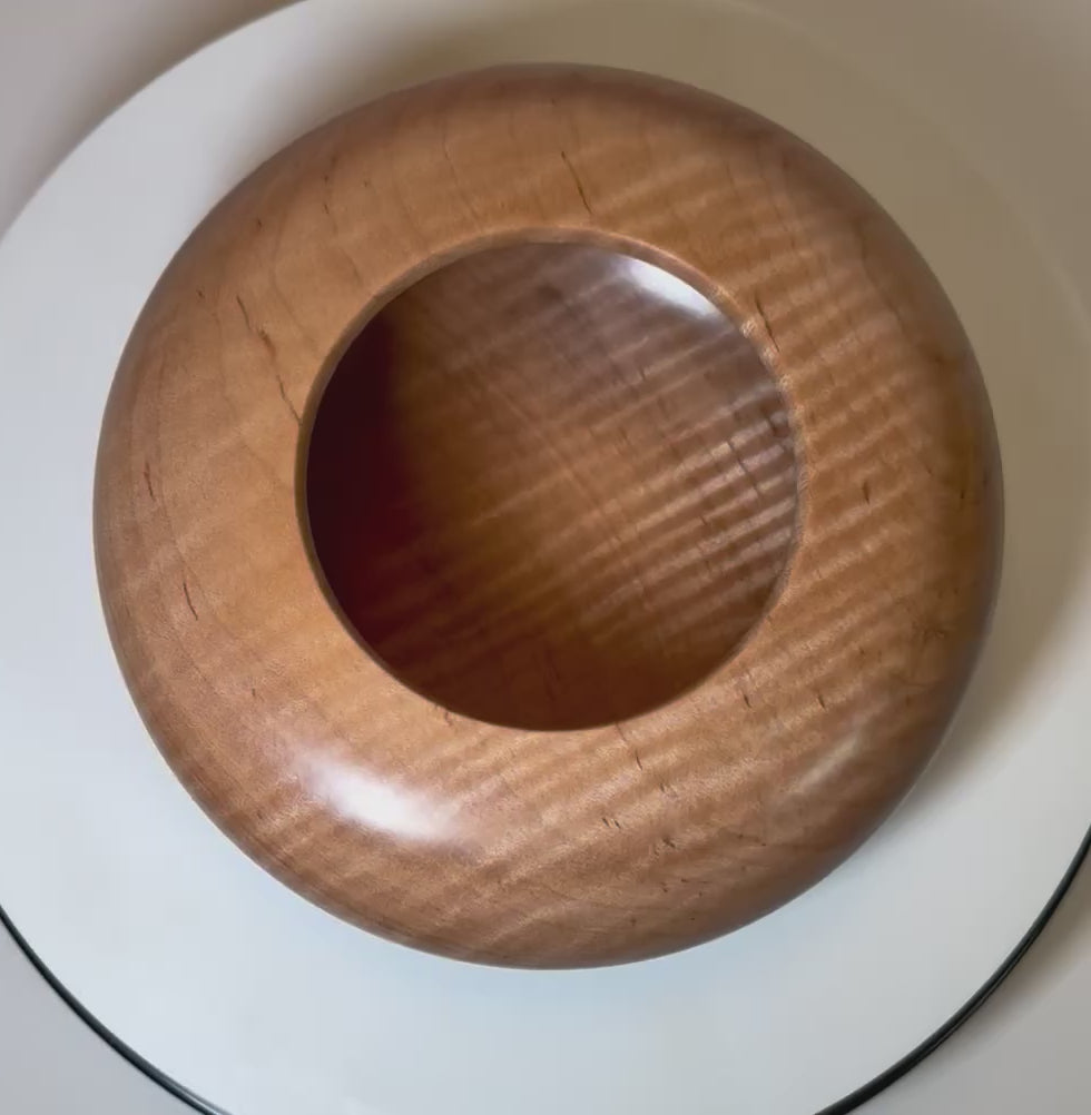 #2685 Tiger Maple Wooden Hollow Form  (6 1/4" x 2 5/8")