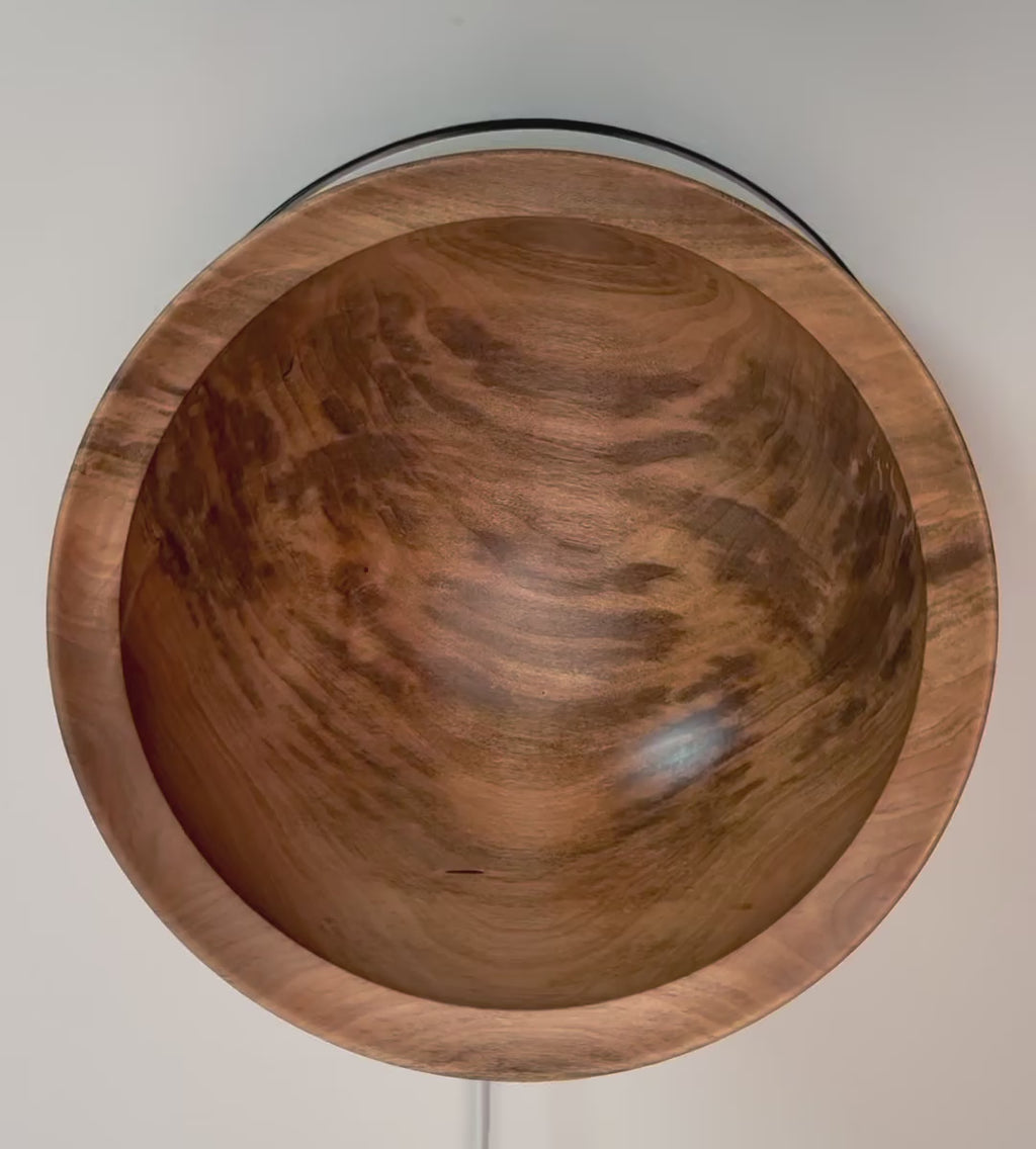 #2572 Spalted Sugar Maple Wooden Bowl  9" x 4"
