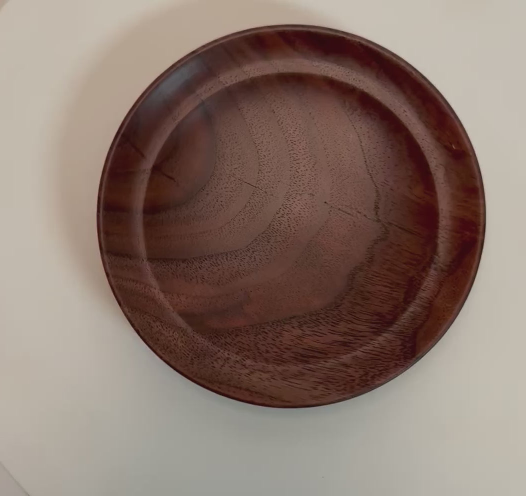 #2642 Curly Claro Walnut Ring Dish  4 3/4" x 3/4"