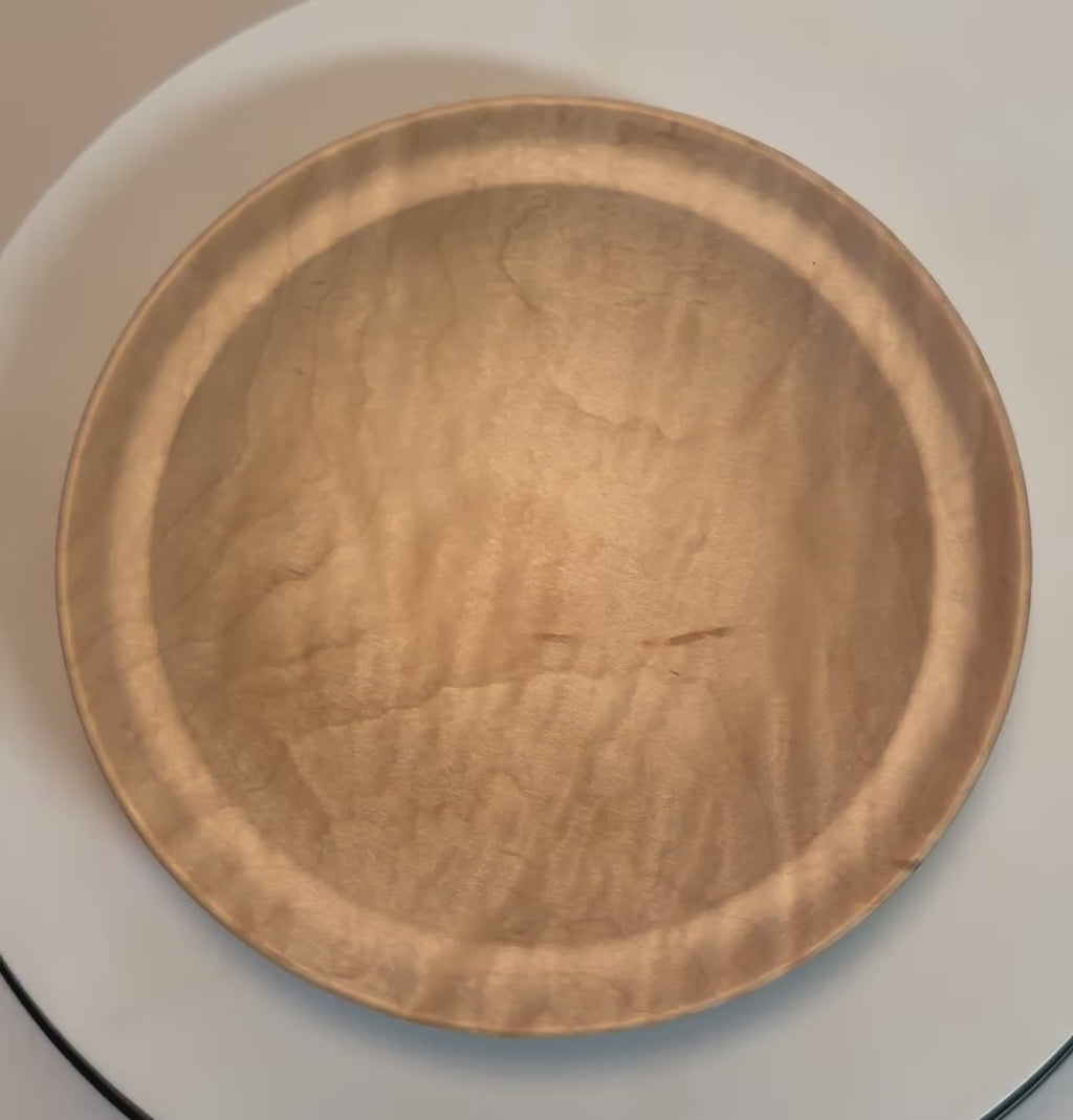 #2688 Quilted Sugar Maple Wooden Ring Dish  (6 1/2" x 1")